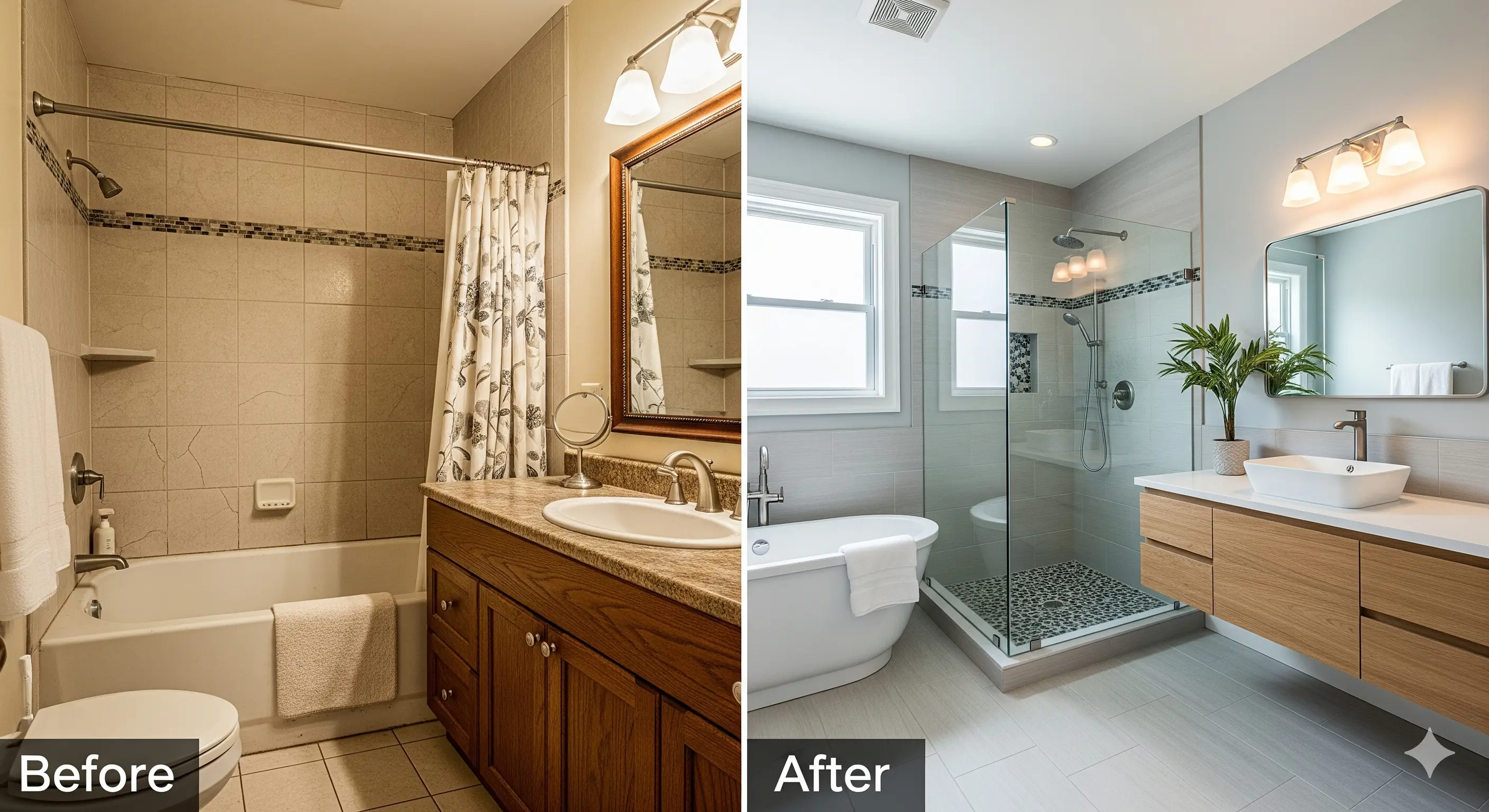 Bathroom Remodel Before and After